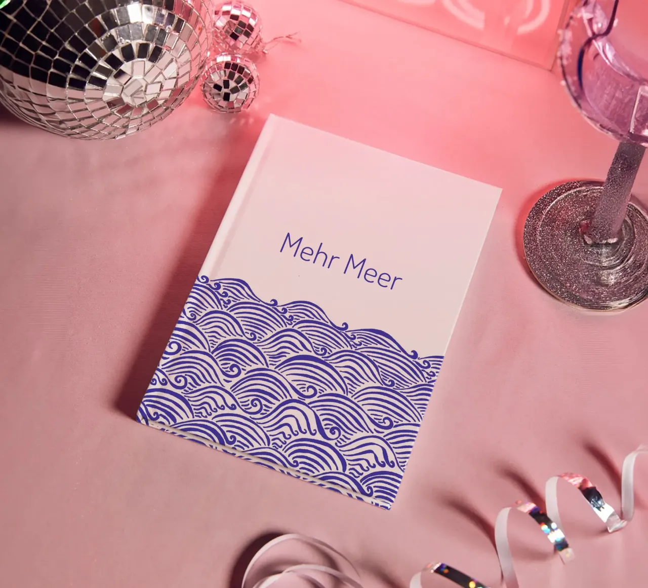 Mehr Meer - Wellen in blau Notizbuch von PaperLine Art