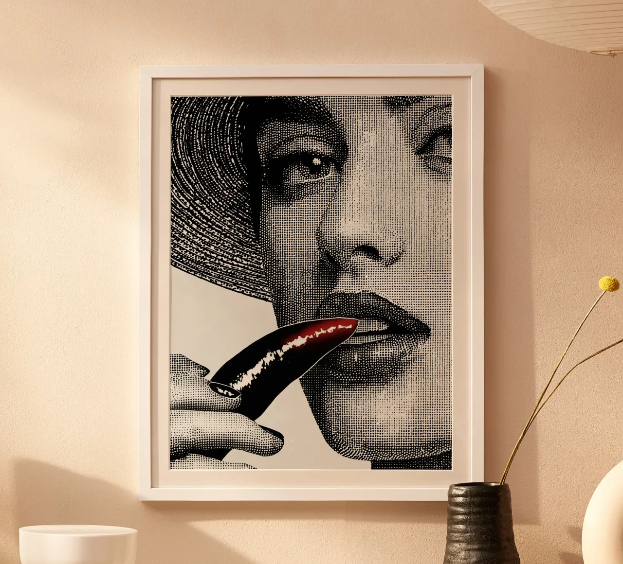 Donna con peperoncino piccante | Grafica raster poster da Autofocus