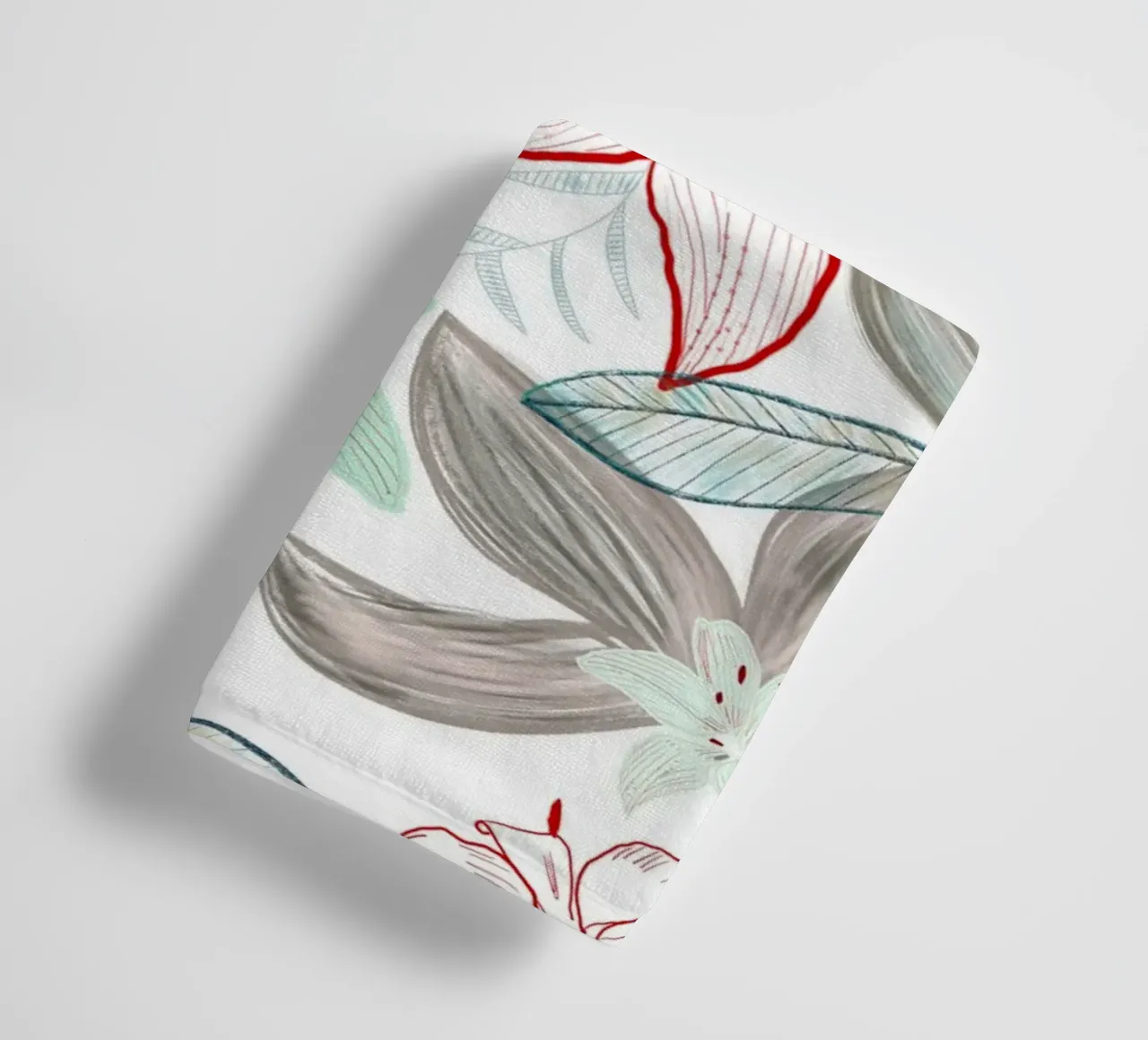 Exotic lily hand painted artistic pattern towel by gulsengunel