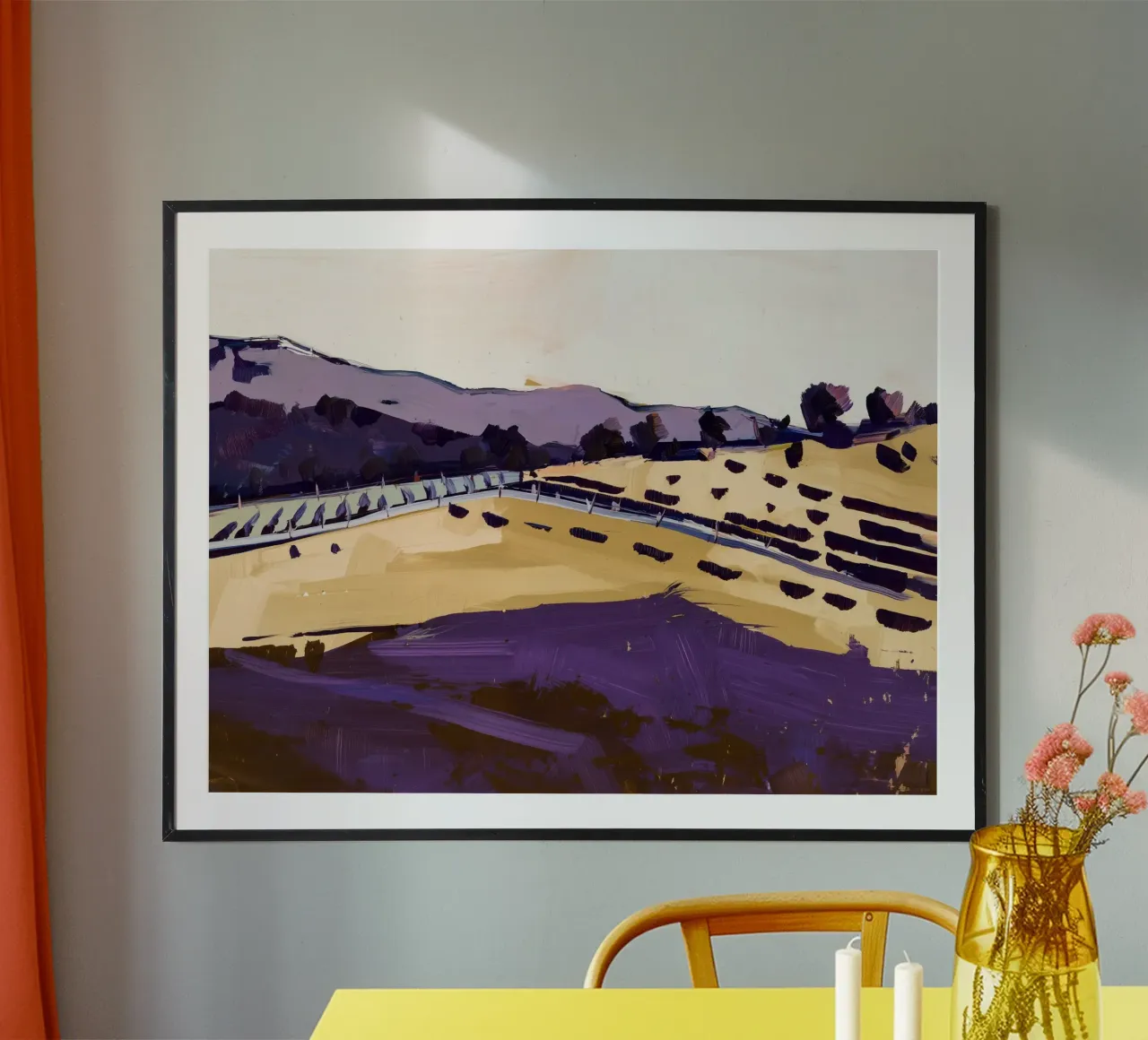File di lavanda poster con telaio in alluminio da Seed & Signal