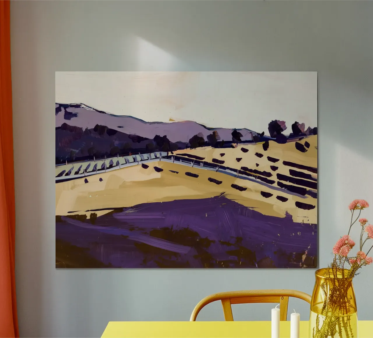 File di lavanda poster con telaio in alluminio da Seed & Signal