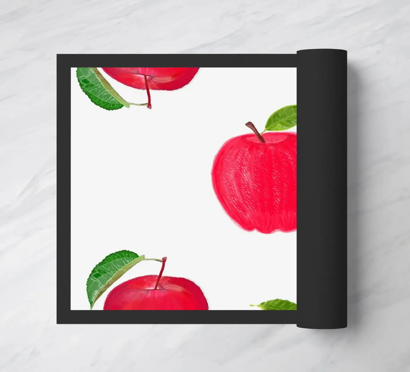 Rode appels deurmat van gulsengunel