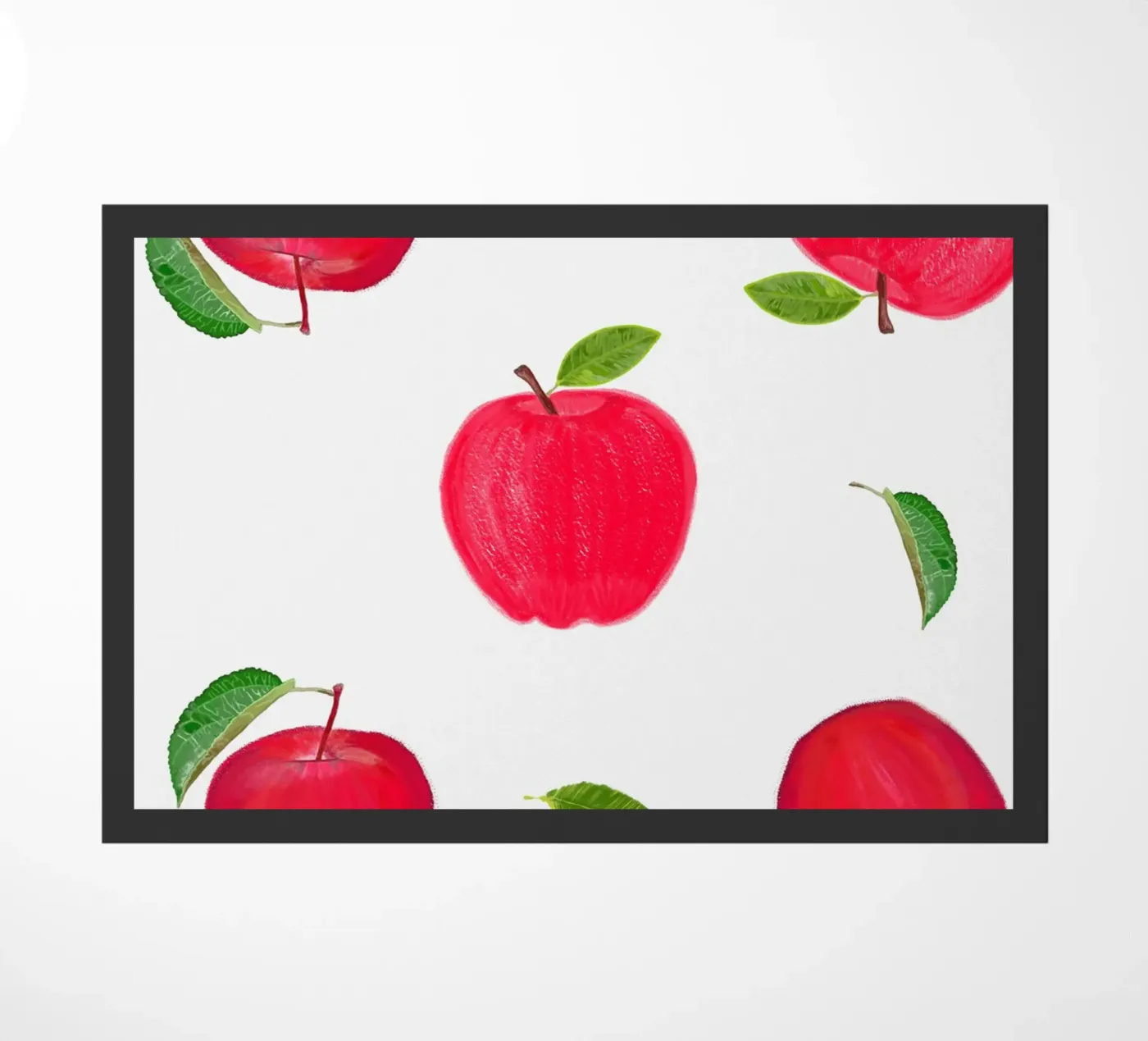 Rode appels deurmat van gulsengunel