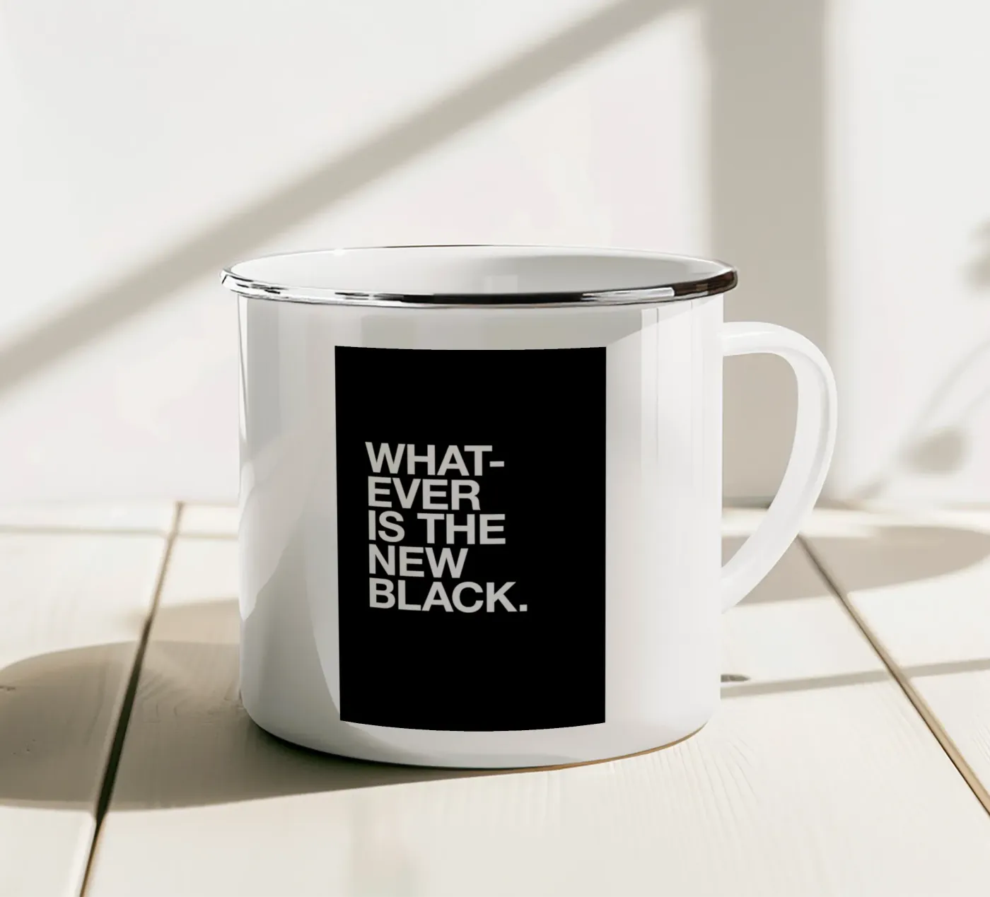 Whatever enamel mug by Studio One