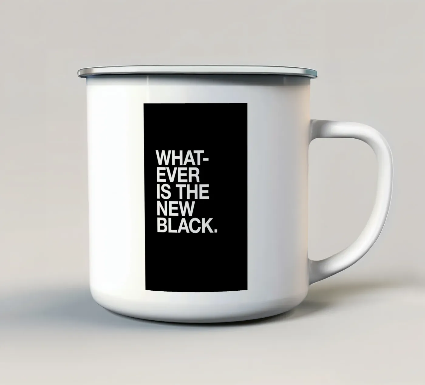 Whatever enamel mug by Studio One