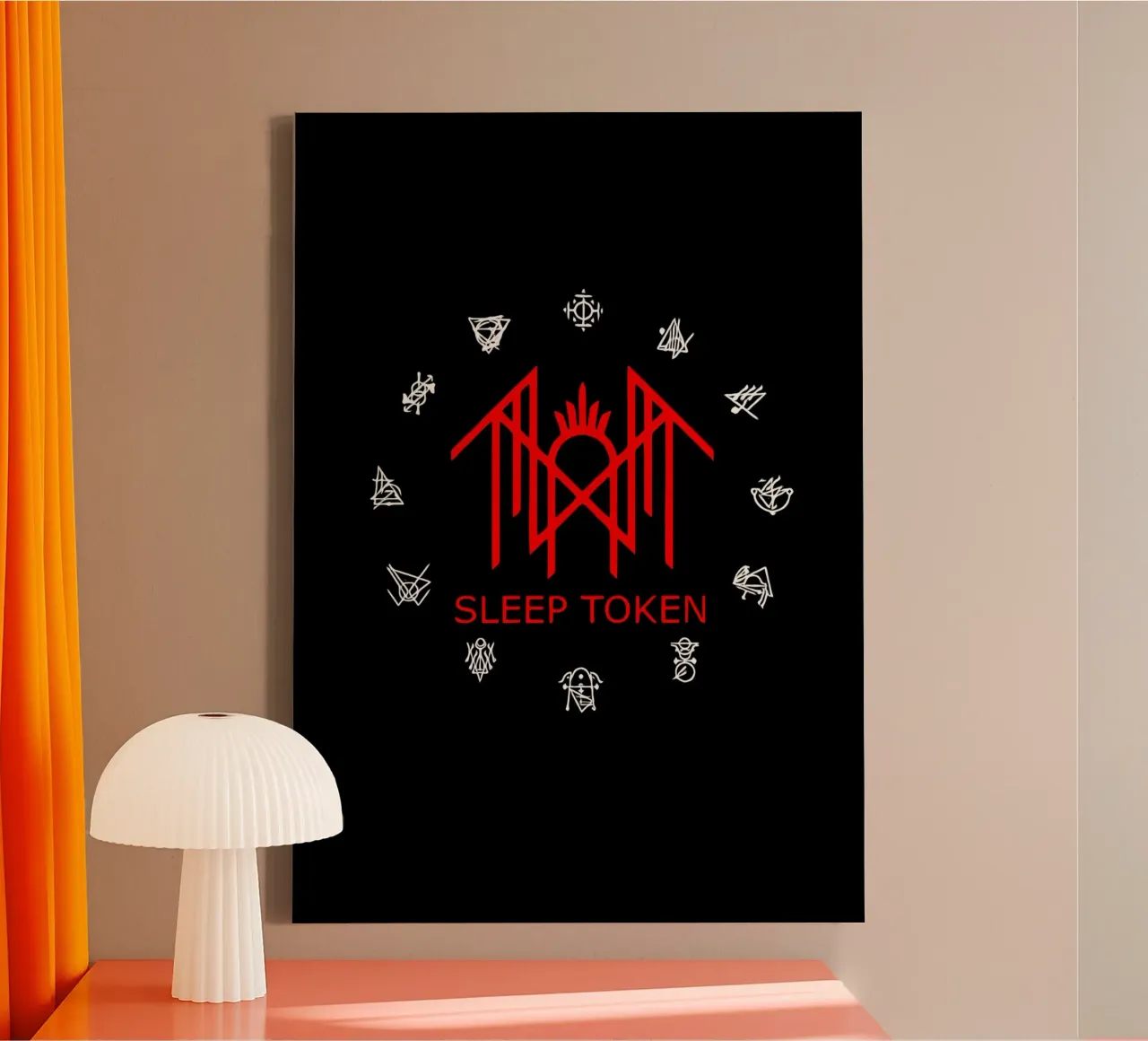 Schlaf-Marken-Symbol Leinwand mit Schattenfugenrahmen von shiners