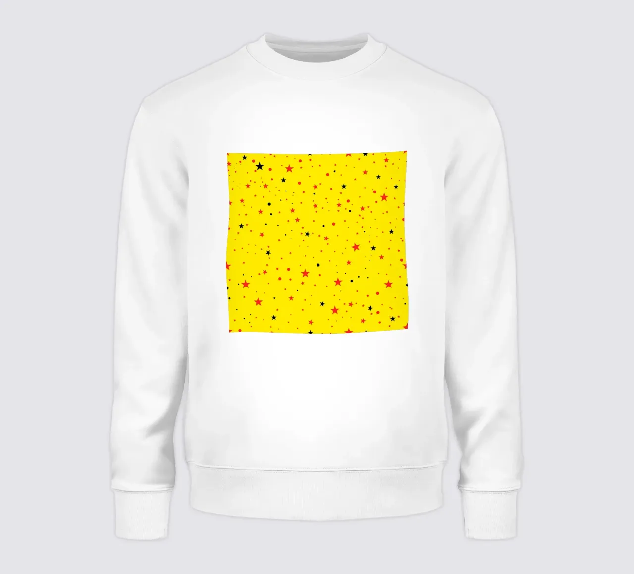 Étoiles noires, rouges et jaunes sans couture avec un jaune clair rétro pop sweat de gulsengunel