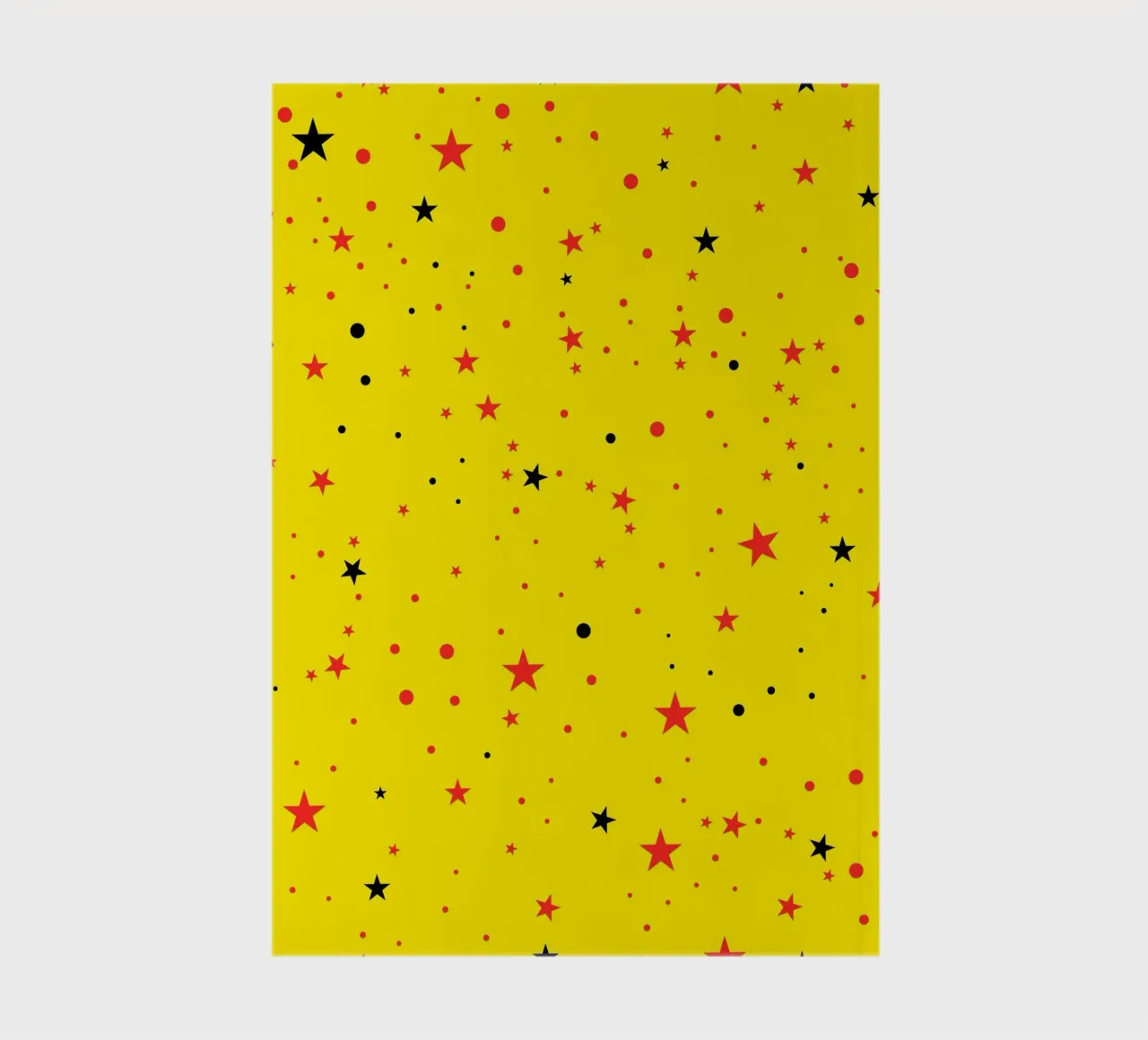 Étoiles noires, rouges et jaunes sans couture avec un jaune clair rétro pop carnet de notes de gulsengunel