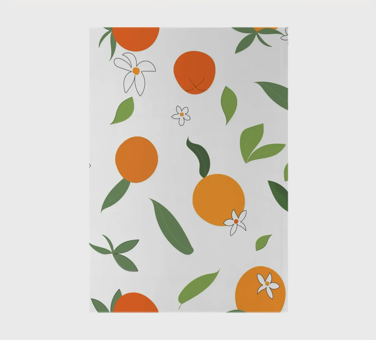 Orange seamless fabric design pattern notebook by gulsengunel