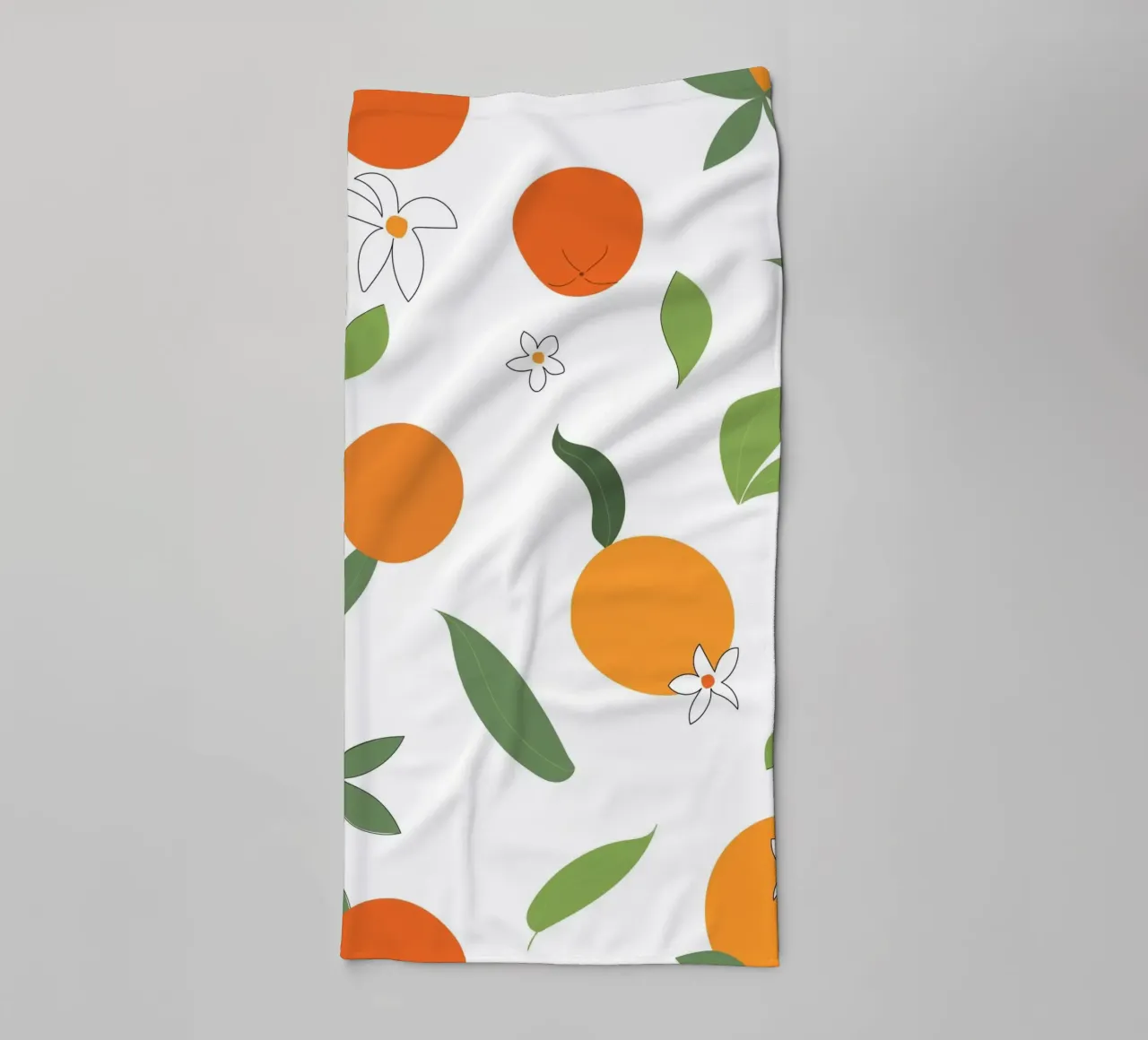 Orange seamless fabric design pattern towel by gulsengunel