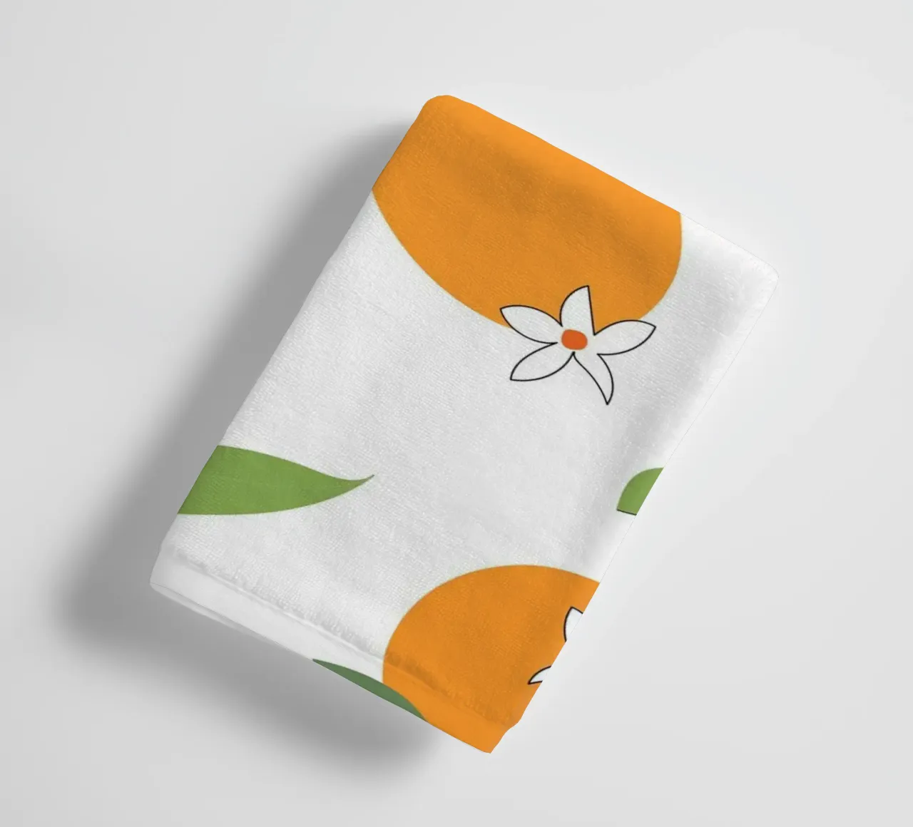 Orange seamless fabric design pattern towel by gulsengunel