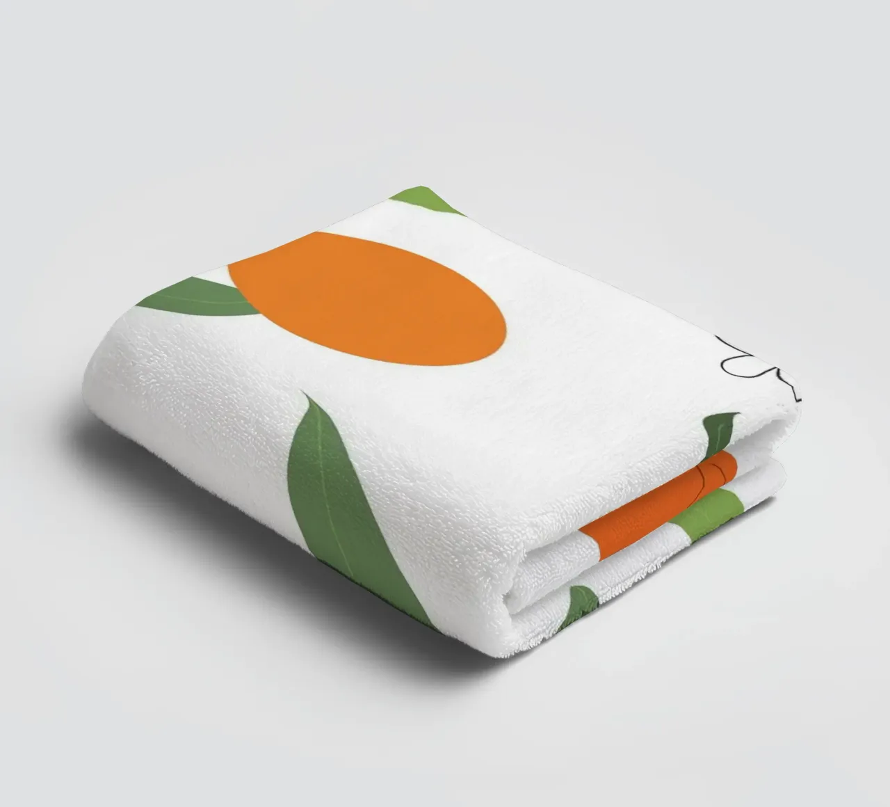 Orange seamless fabric design pattern towel by gulsengunel