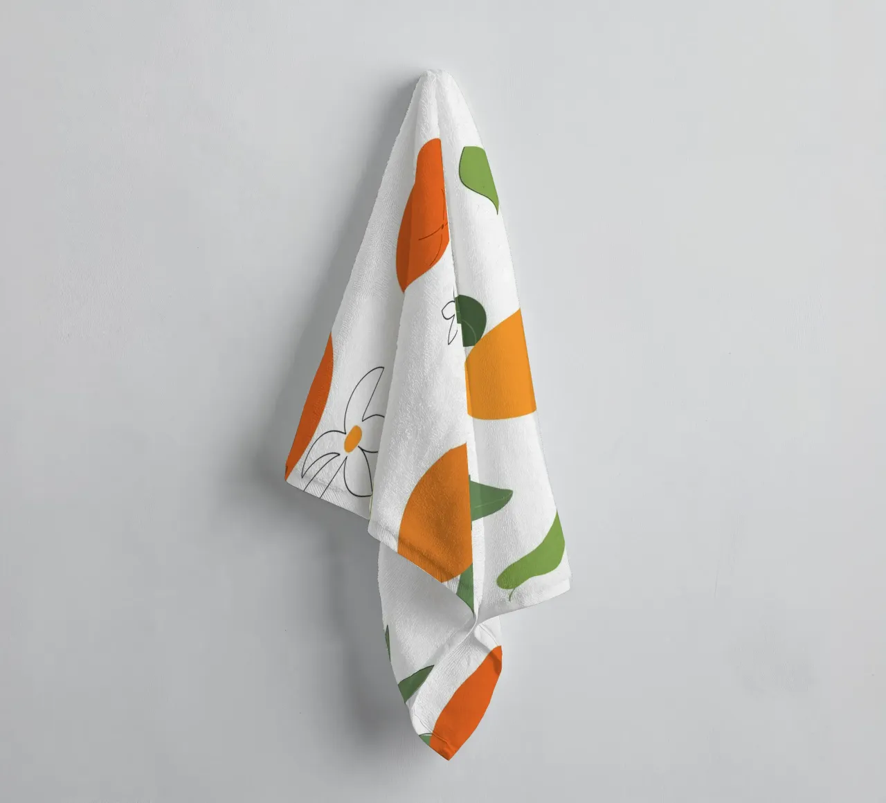 Orange seamless fabric design pattern towel by gulsengunel