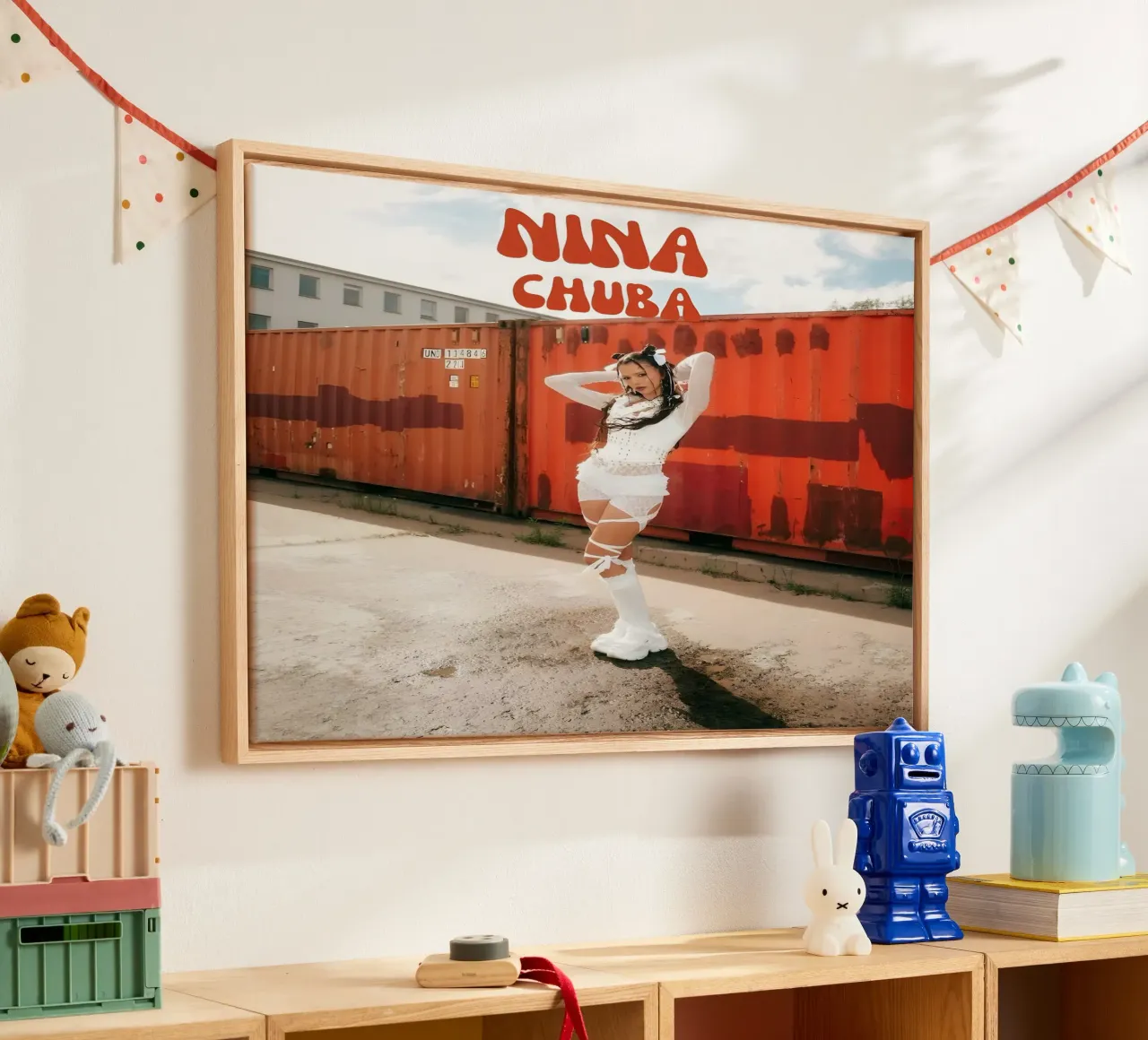 Portret van Nina Chuba canvas met Baklijst van vintage