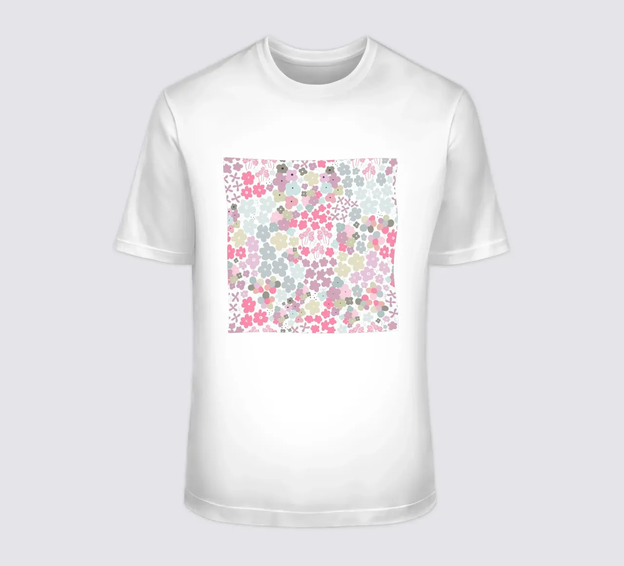 Modello di fiori colorati t-shirt da gulsengunel