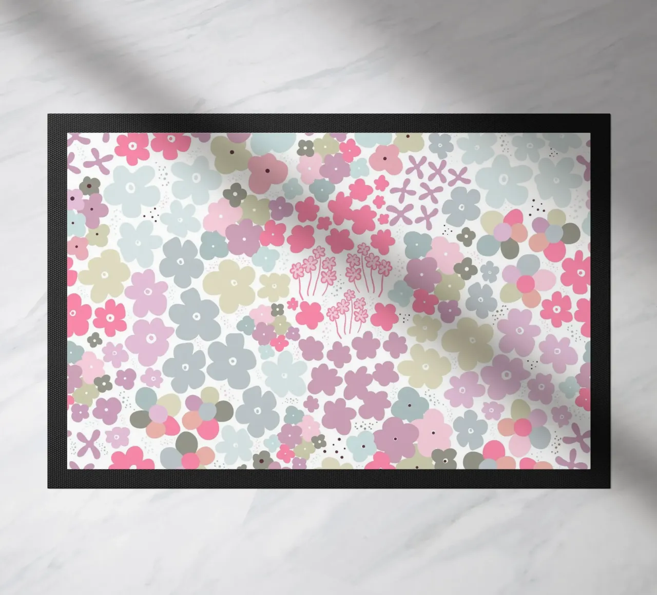 Modello di fiori colorati zerbino da gulsengunel