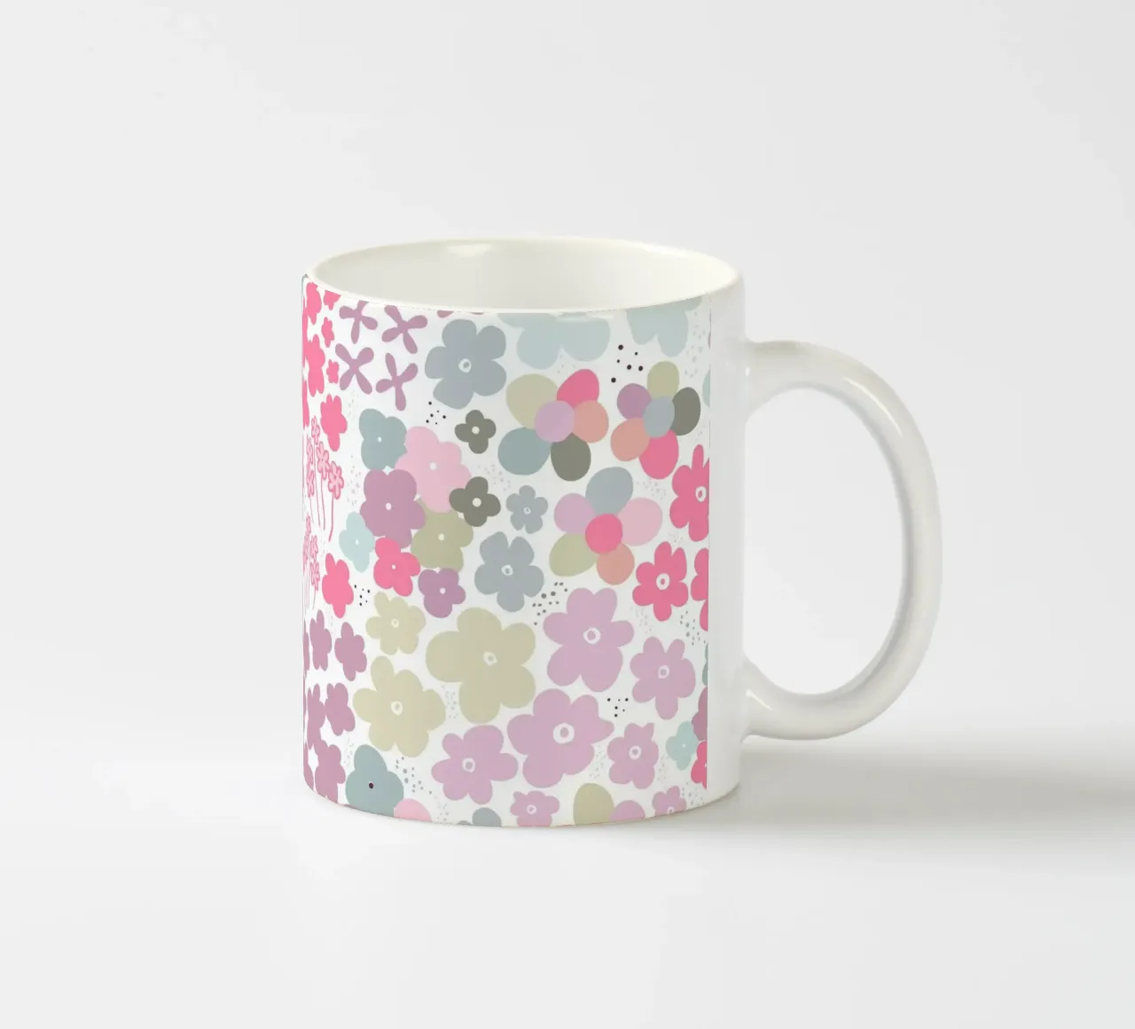 Modello di fiori colorati tazza in ceramica da gulsengunel