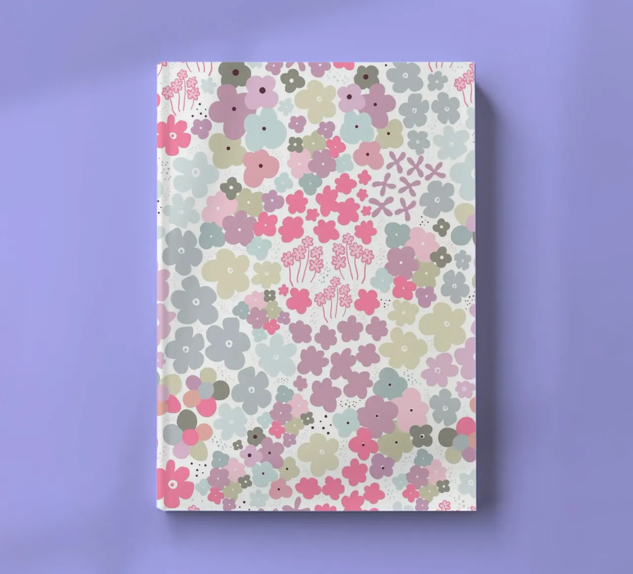 Colorful Flowers Pattern notebook by gulsengunel