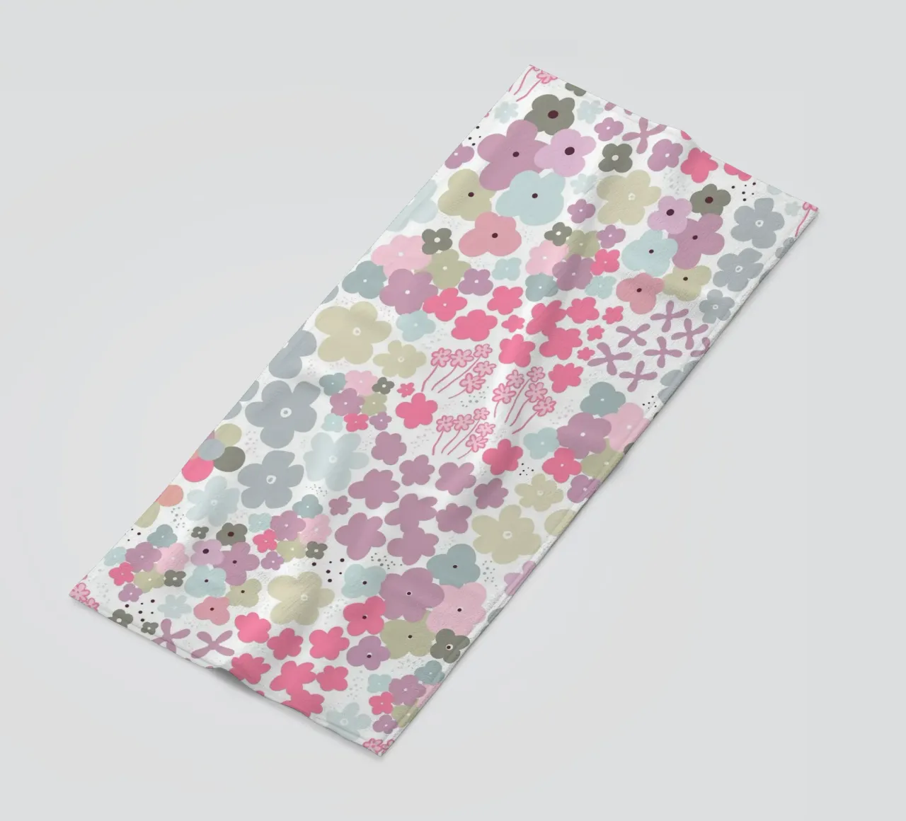 Modello di fiori colorati telo mare da gulsengunel