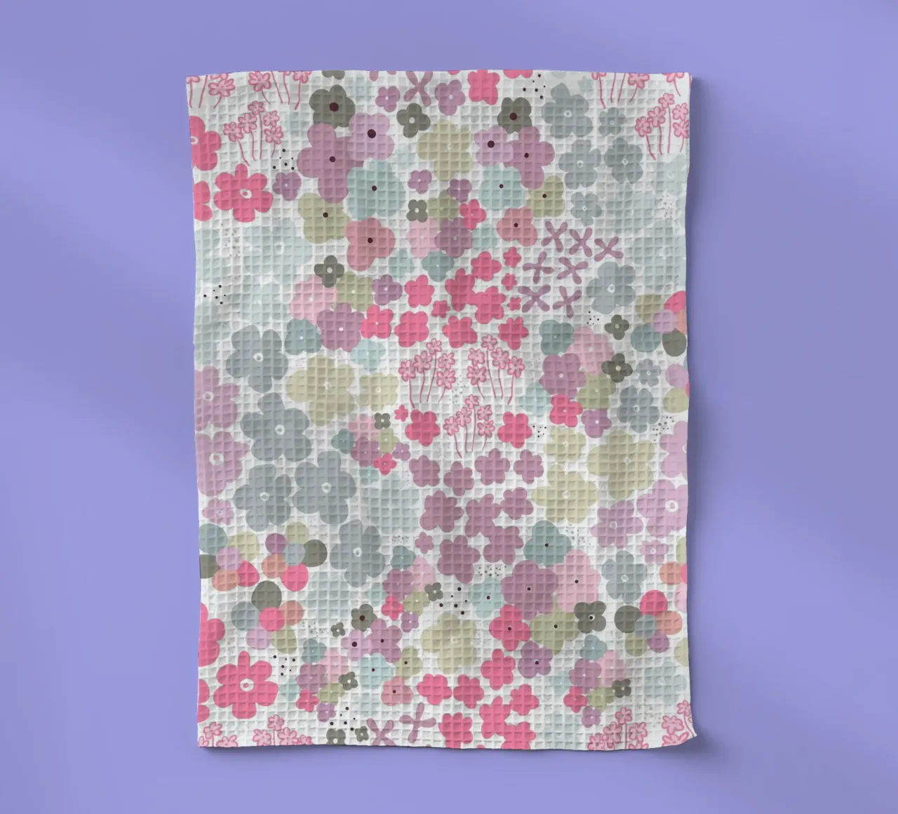 Modello di fiori colorati canovaccio da cucina da gulsengunel