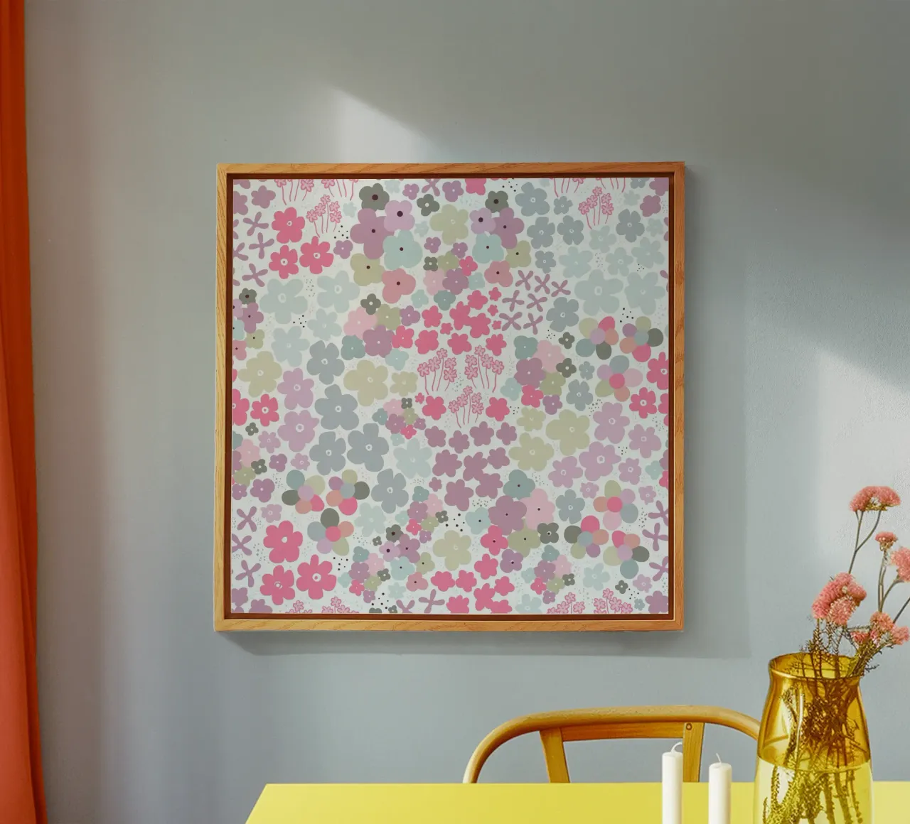 Modello di fiori colorati plexiglass da gulsengunel