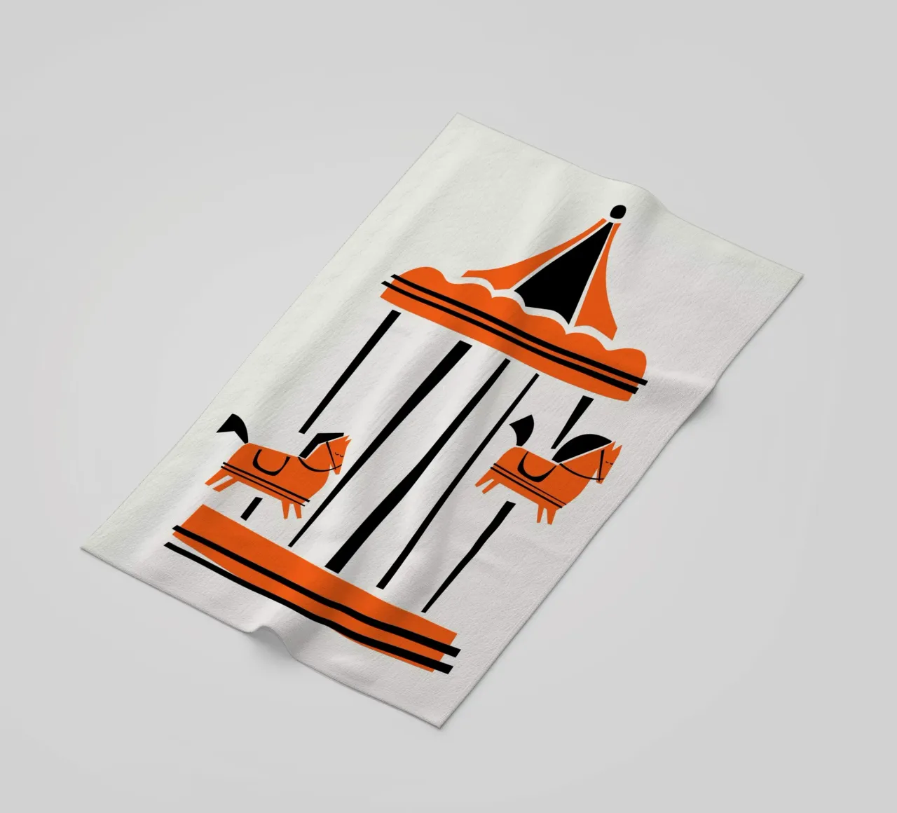 Parisian Carousel beach towel by Fox & Velvet