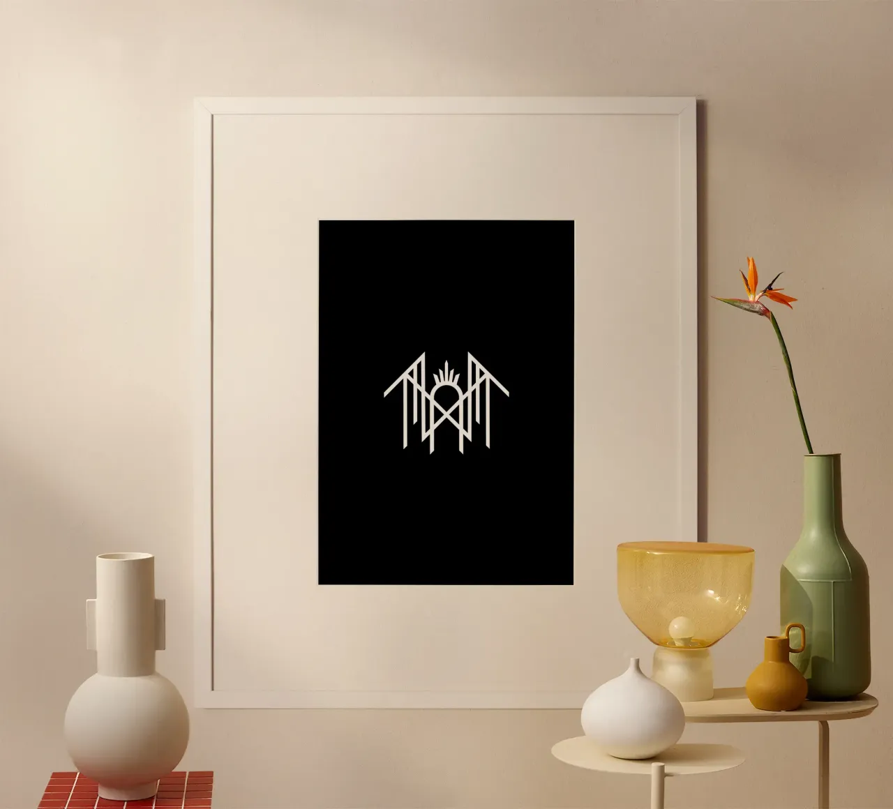 Gettone del sonno in metallo poster con telaio in legno da discraft