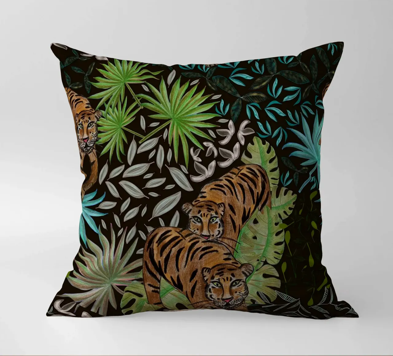 Tigre e foresta cuscino da gulsengunel