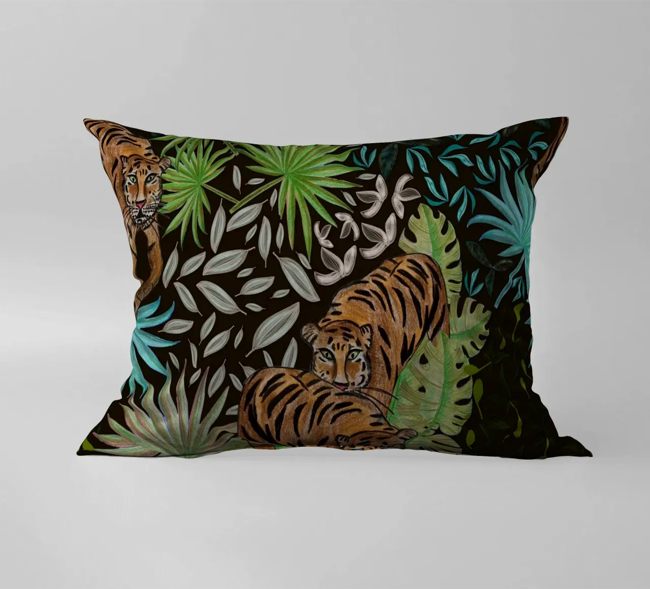 Tigre e foresta cuscino da gulsengunel