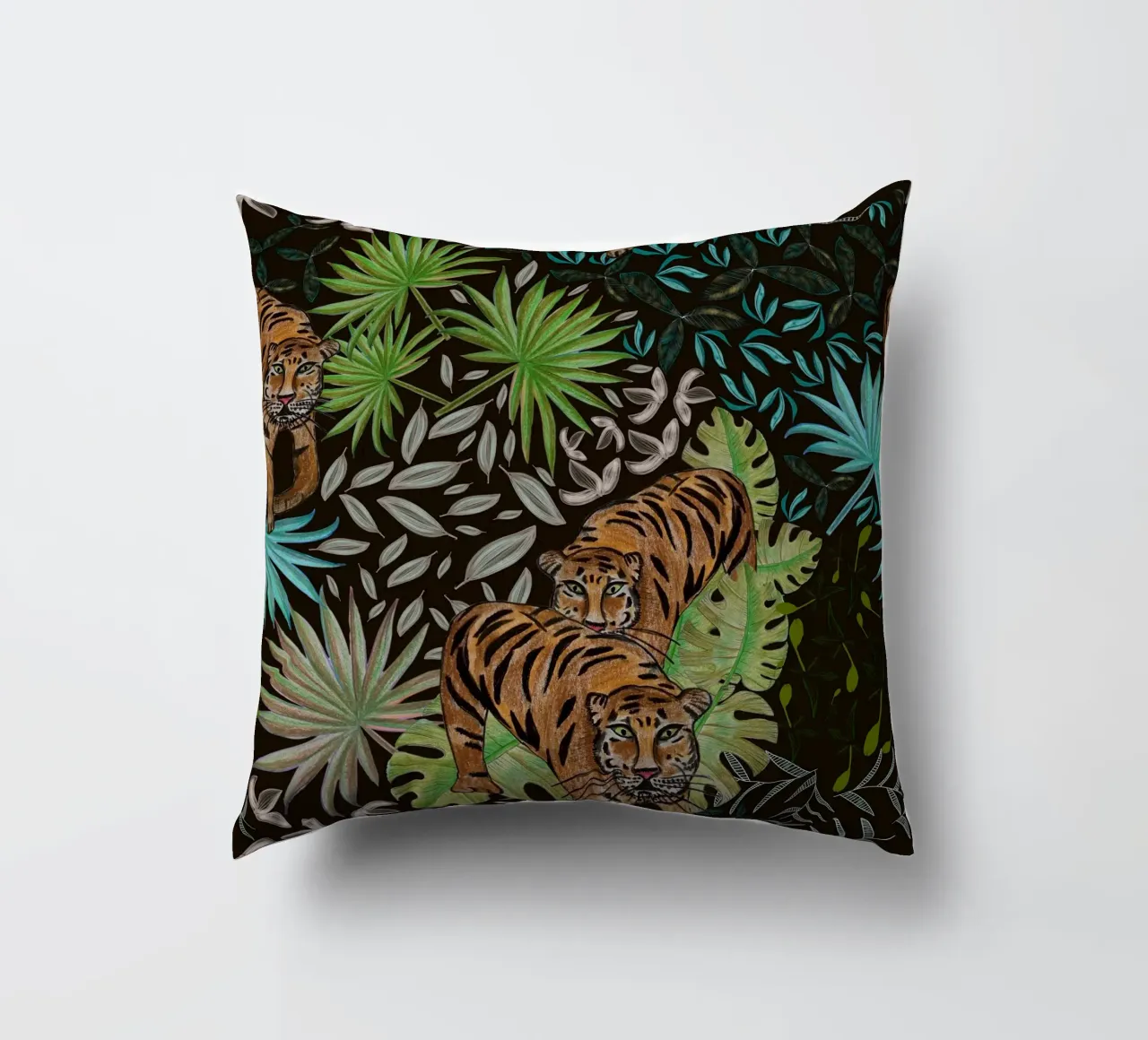 Tigre e foresta cuscino da gulsengunel