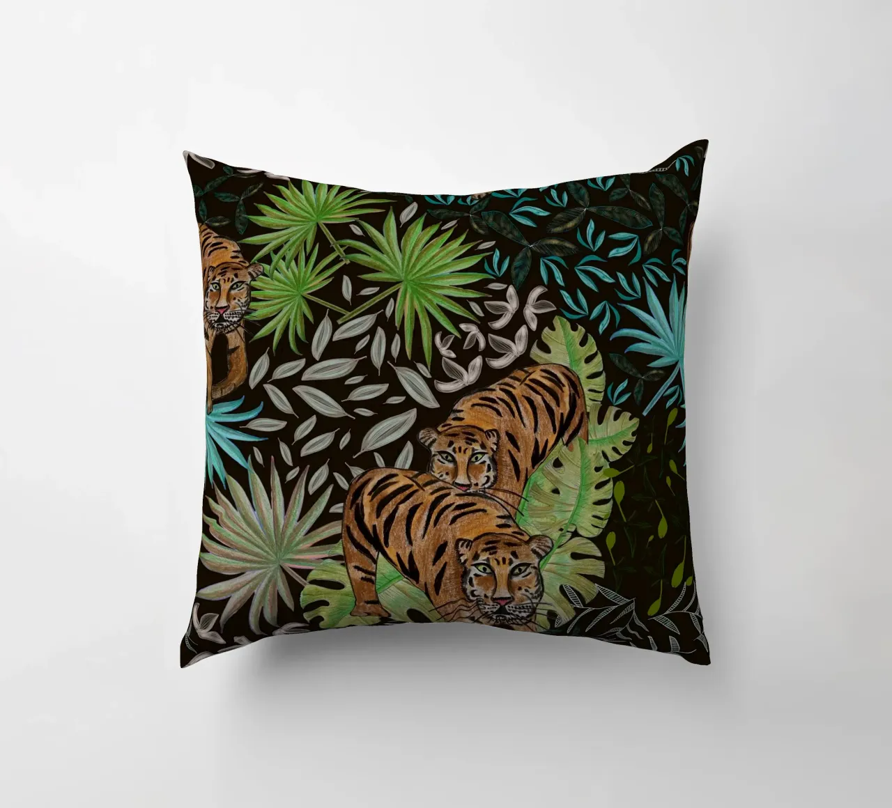 Tigre e foresta cuscino da gulsengunel