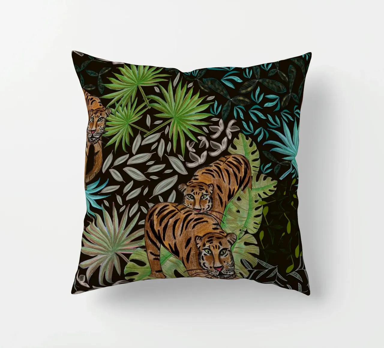Tigre e foresta cuscino da gulsengunel