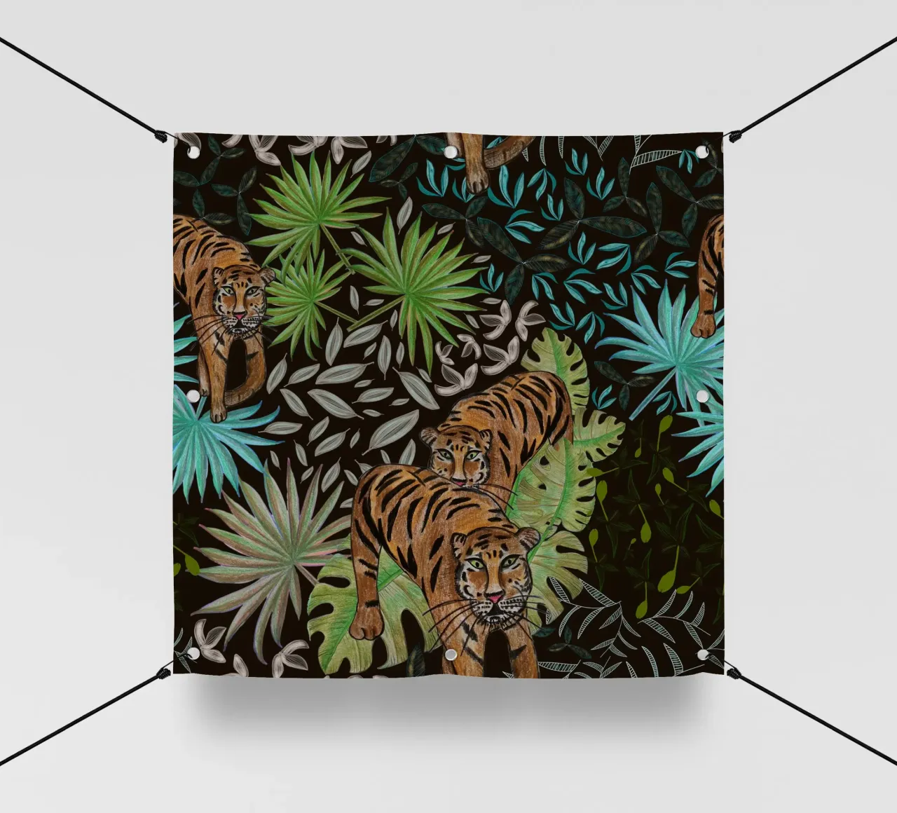 Tigre e foresta telo in pvc da gulsengunel