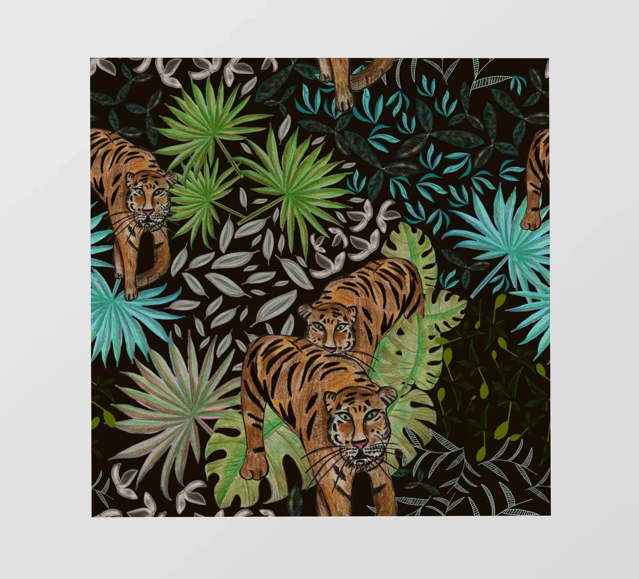 Tigre e foresta telo in pvc da gulsengunel