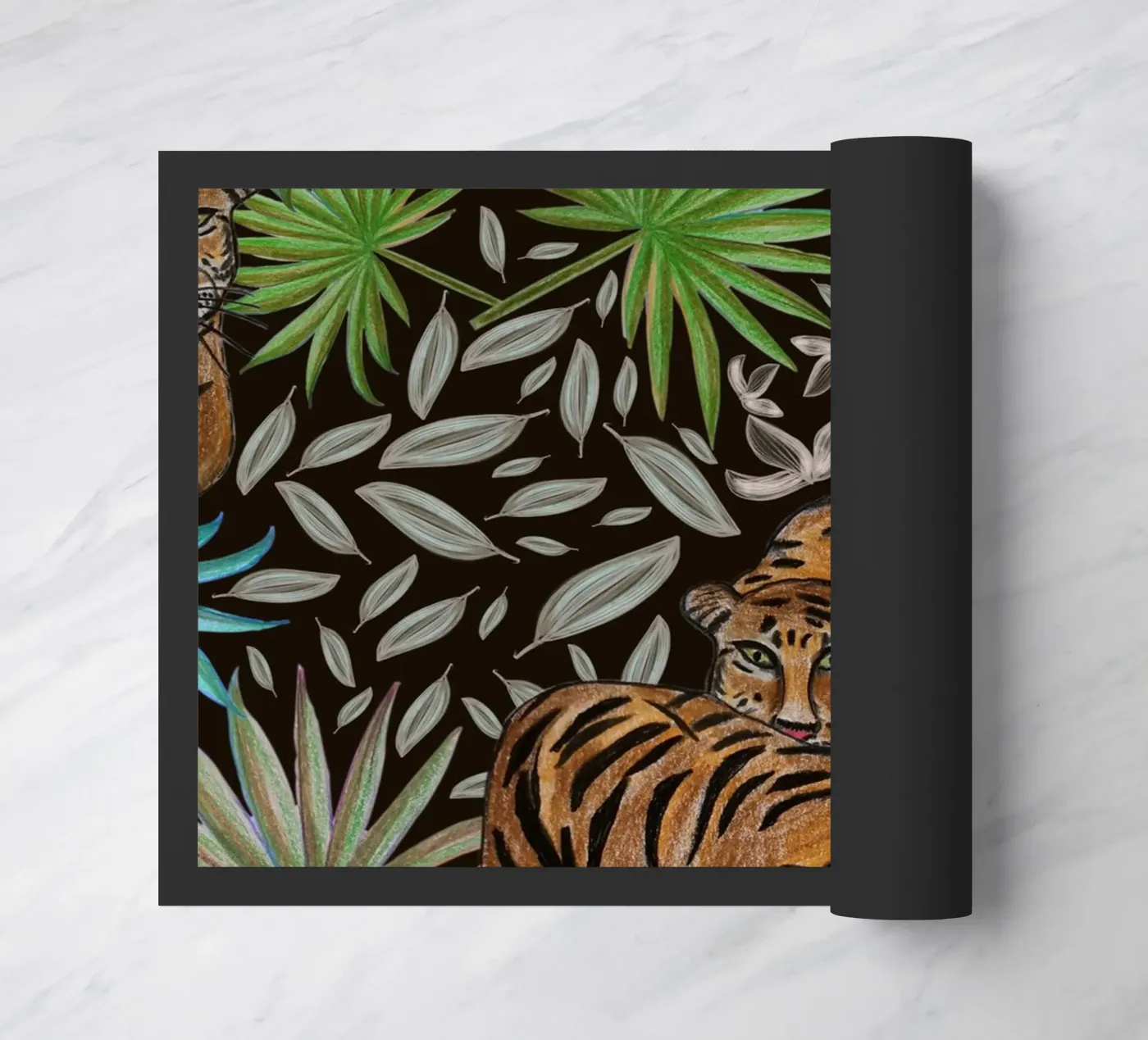 Tiger and forest deurmat van gulsengunel