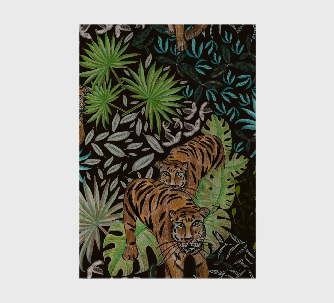 Tiger and forest notebook by gulsengunel