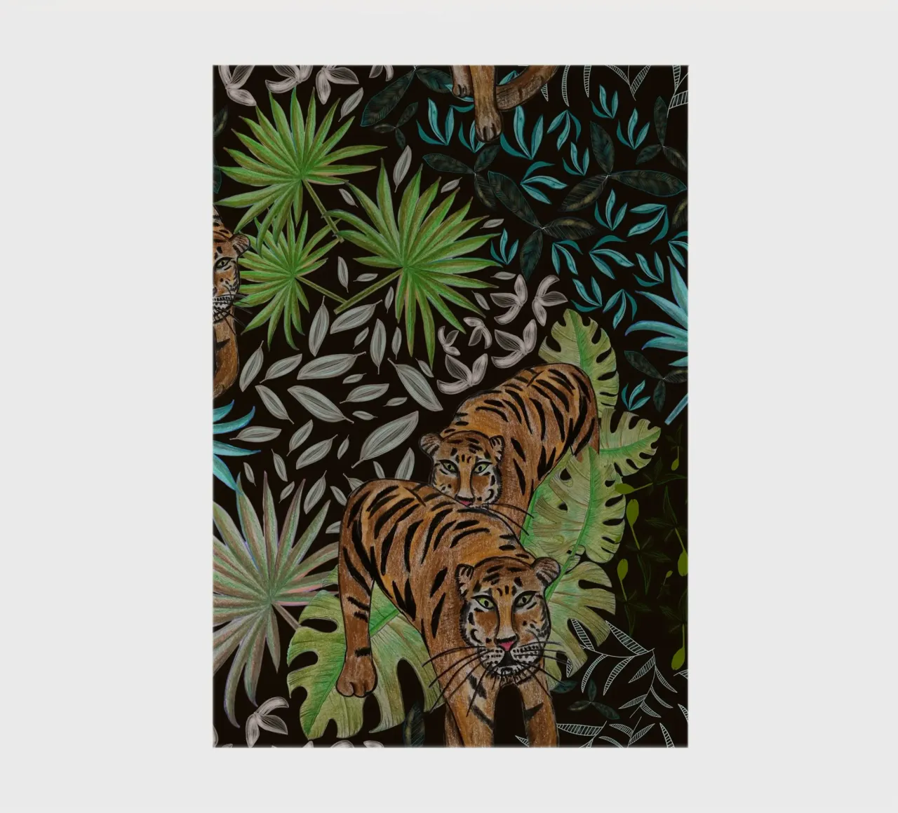 Tiger and forest notebook by gulsengunel