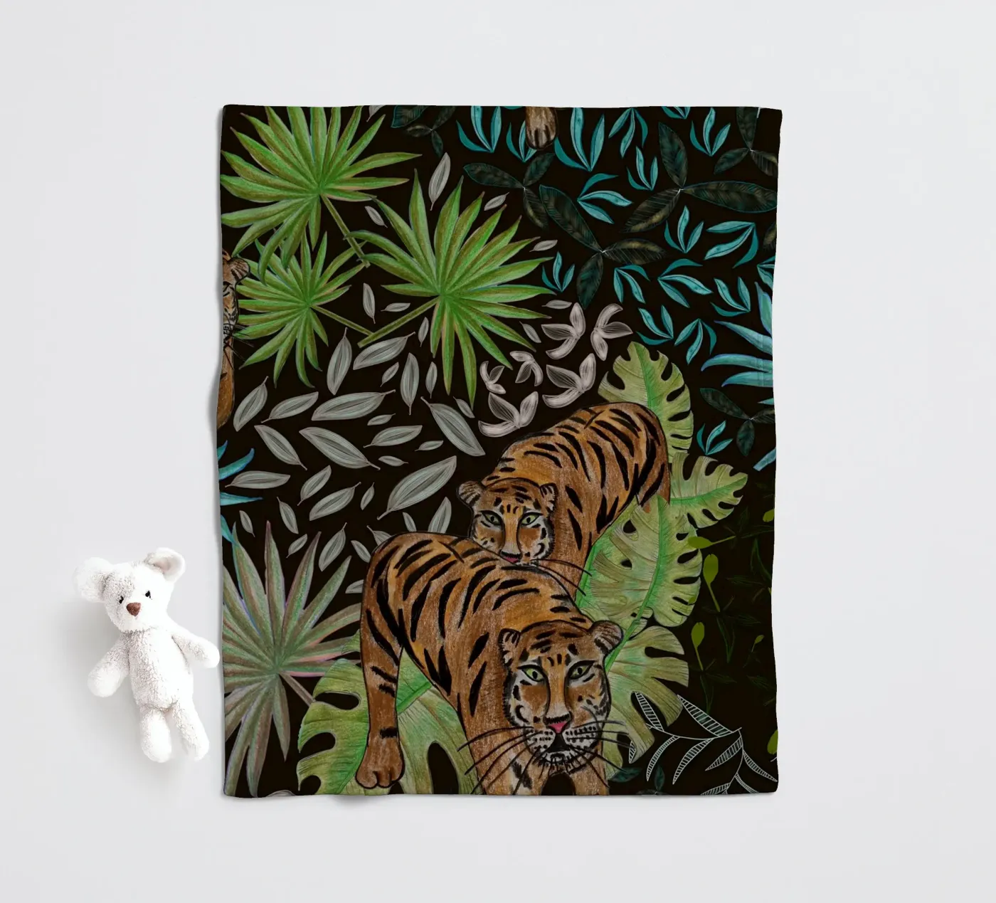 Tigre e foresta coperta in pile da gulsengunel