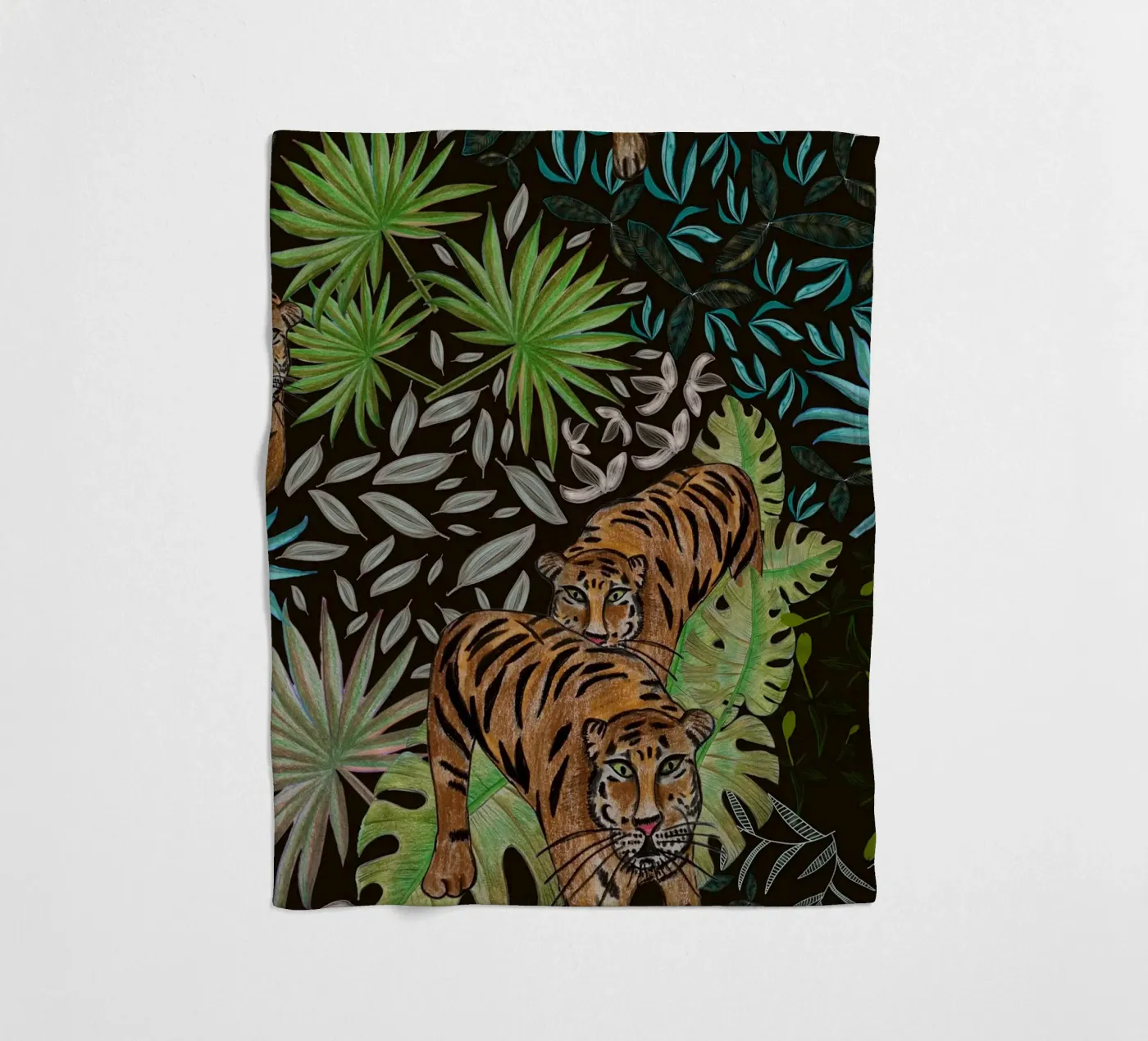 Tigre e foresta coperta in pile da gulsengunel