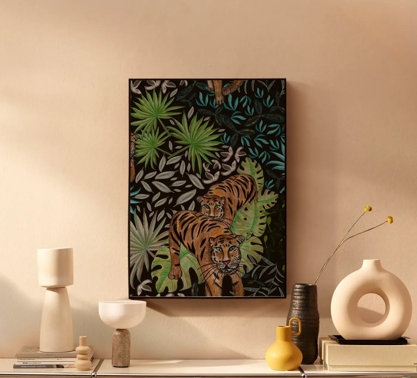 Tigre e foresta plexiglass da gulsengunel