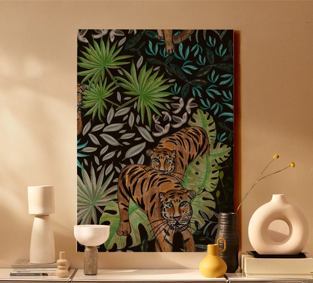 Tigre e foresta tela da gulsengunel