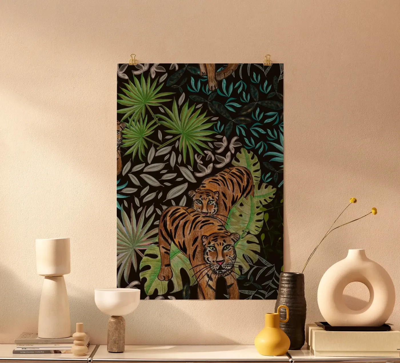 Tigre e foresta poster da gulsengunel