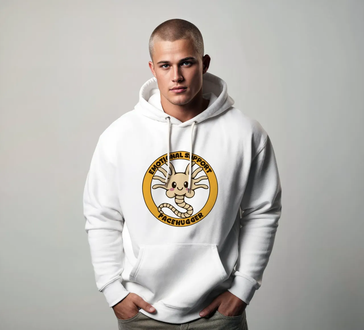 Supporto emotivo Facehugger felpa con cappuccio da Loobs