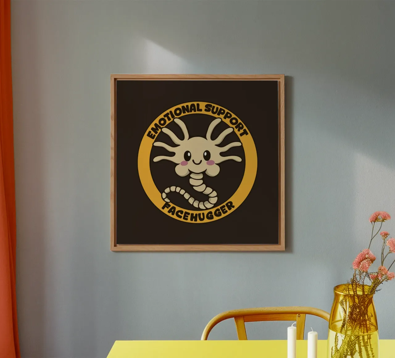 Supporto emotivo Facehugger alluminio dibond da Loobs