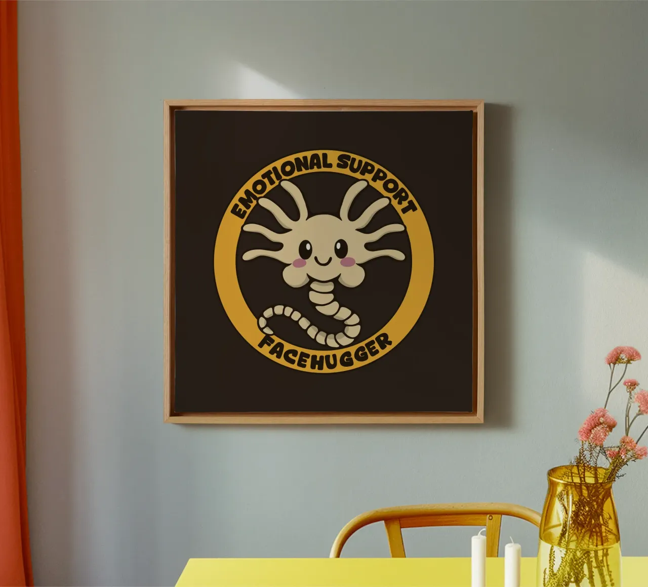 Supporto emotivo Facehugger tela con Cornice a cassetta da Loobs