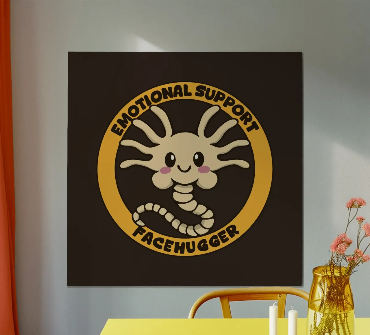 Emotionale Unterstützung Facehugger Poster mit Kunststoffrahmen von Loobs