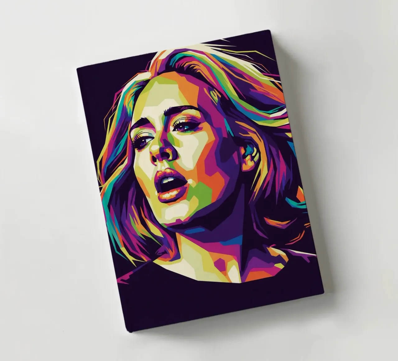 Adele pop art portrait #1 notebook by Hantamrata