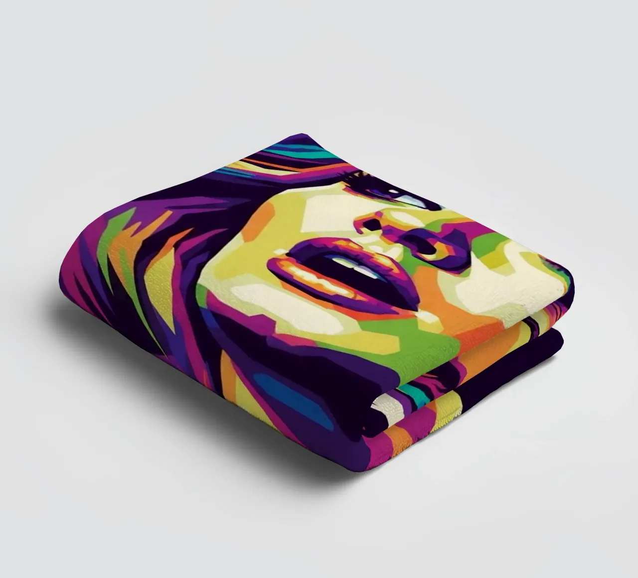 Adele pop art portrait #1 towel by Hantamrata