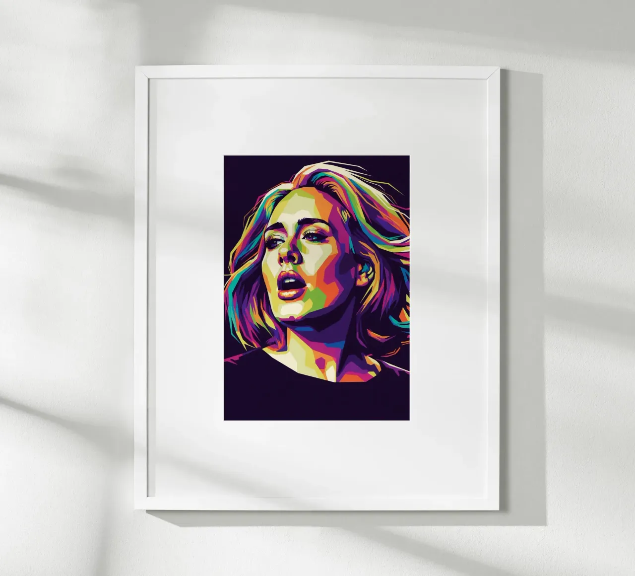Ritratto pop art di Adele #1 poster con telaio in alluminio da Hantamrata