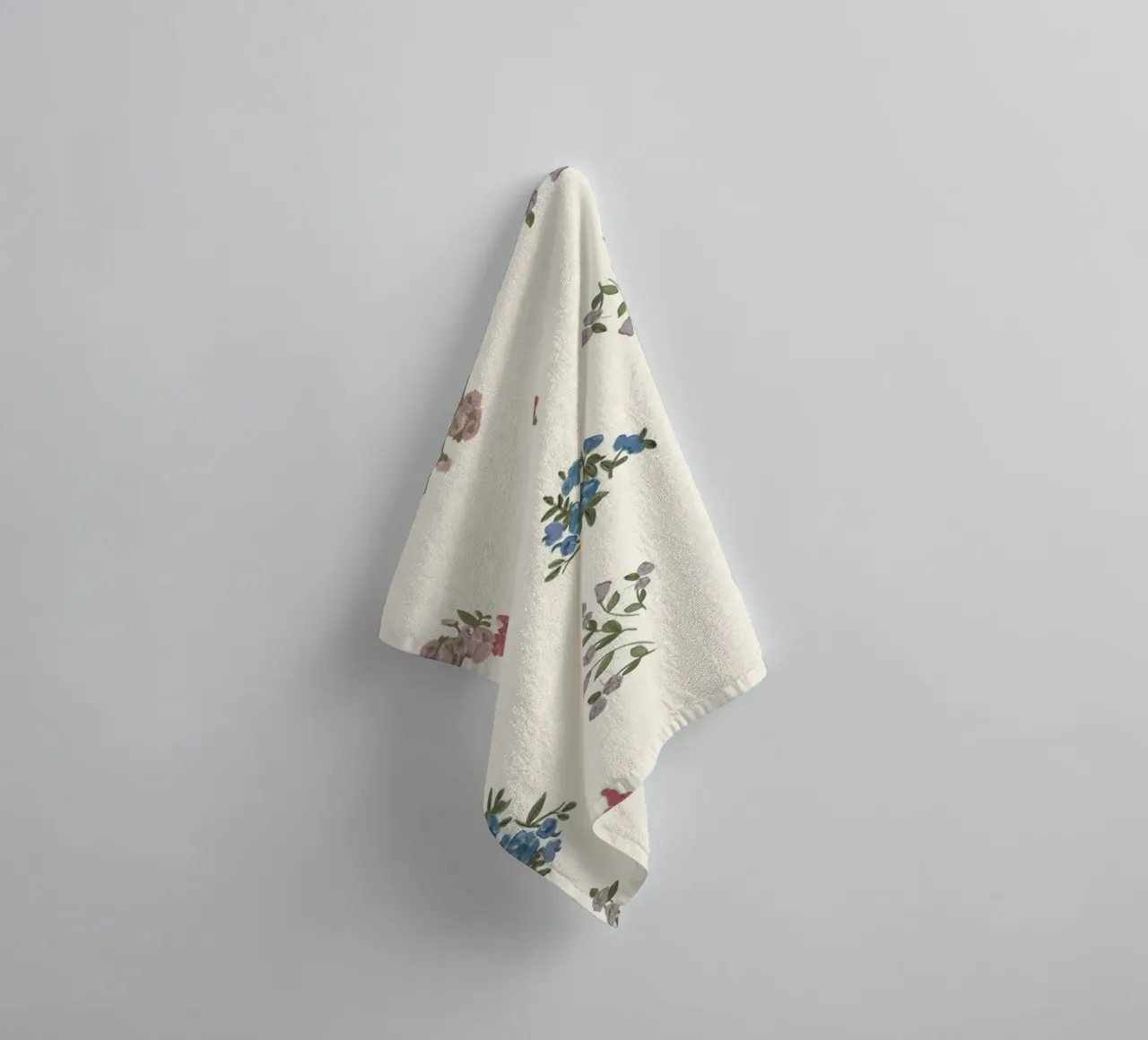 Ditsy Colorful Floral Pattern towel by gulsengunel